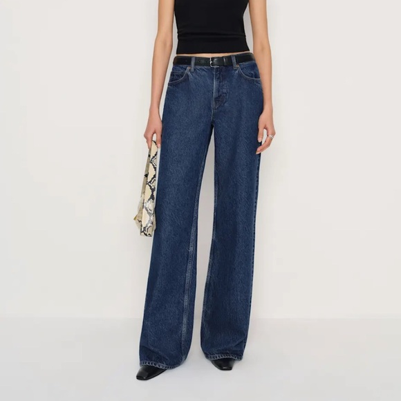 Reformation Cary Low Rise Slouchy Wide Leg Jeans